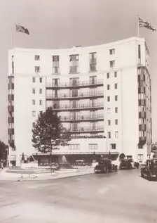 Photograph of the Dorchester Hotel, Park Lane, London, designed by William Curtis Green. Creator: Unknown