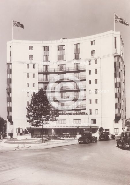 Photograph of the Dorchester Hotel, Park Lane, London, designed by William Curtis Green. Creator: Unknown.