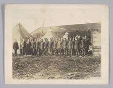Photograph of World War I soldiers, 1918. Creator: Unknown