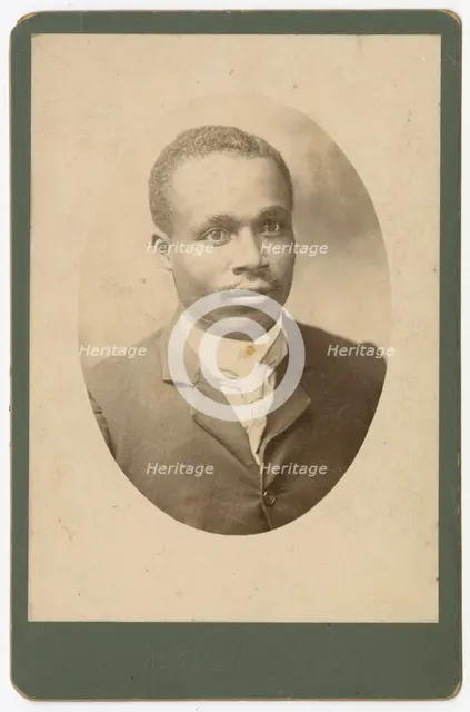 Photograph of a man wearing a suit and necktie, 1890s. Creator: Unknown.