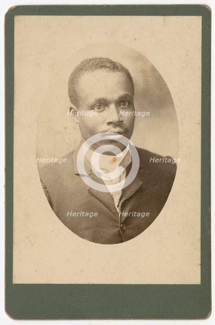 Photograph of a man wearing a suit and necktie, 1890s. Creator: Unknown.
