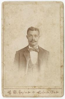 Photograph of a man in a suit, vest and necktie, 1880s - 1900. Creator: J. W. Taylor
