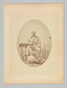Photograph of Aaron Molyneaux Hewlett, gymnasium coach of Harvard University, 1859-1871. Creator: George K Warren