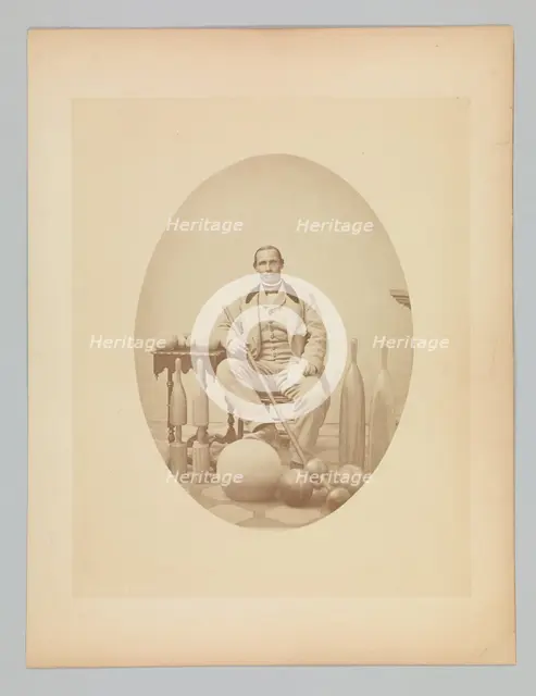 Photograph of Aaron Molyneaux Hewlett, gymnasium coach of Harvard University, 1859-1871. Creator: George K Warren.