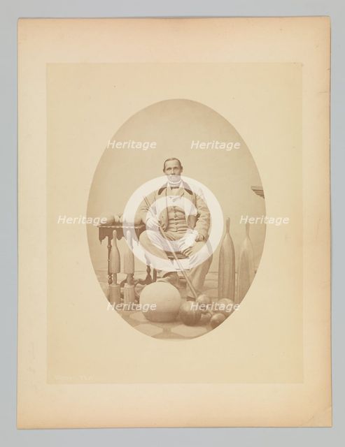 Photograph of Aaron Molyneaux Hewlett, gymnasium coach of Harvard University, 1859-1871. Creator: George K Warren.