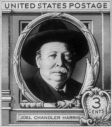 Photograph of artwork for 3-cent US postage stamp featuring portrait of Joel Chandler Harris, c1948. Creator: Unknown