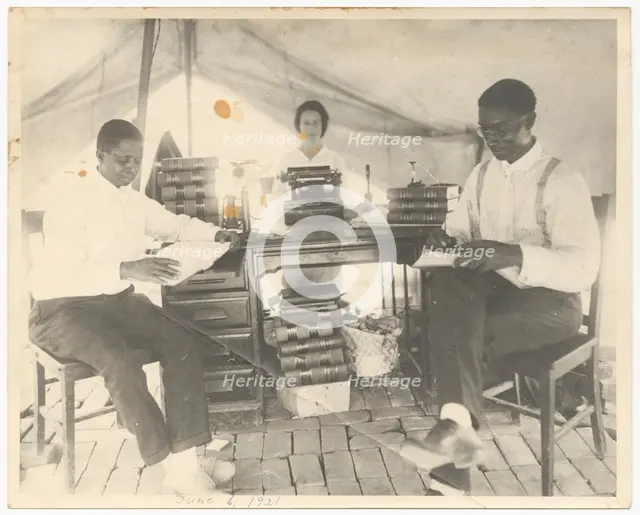 Photograph of B.C. Franklin, I.H. Spears, and Effie Thompson, June 6, 1921. Creator: Unknown.