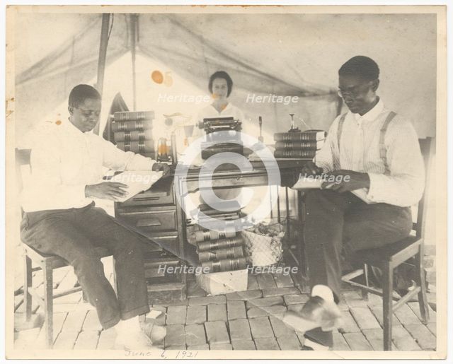 Photograph of B.C. Franklin, I.H. Spears, and Effie Thompson, June 6, 1921. Creator: Unknown.