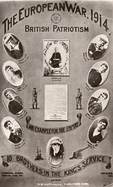 Photograph of certificate issued to the Calpin family, 1914