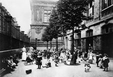 Photograph of children at school during the Paris Commune, 1871