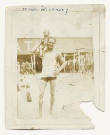 Photograph of Cpl. Lawrence Leslie McVey with his son, Lawrence McVey Jr., 1925. Creator: Unknown