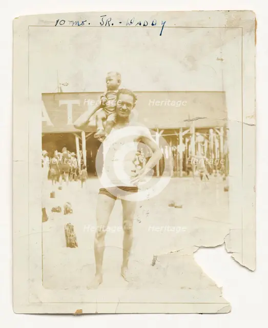 Photograph of Cpl. Lawrence Leslie McVey with his son, Lawrence McVey Jr., 1925. Creator: Unknown.