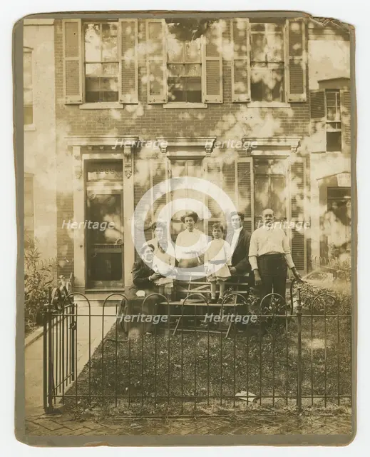 Photograph of Dr. William H. Conner and family outside their home, ca. 1910. Creator: Unknown.