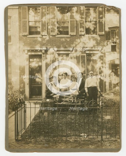Photograph of Dr. William H. Conner and family outside their home, ca. 1910. Creator: Unknown.