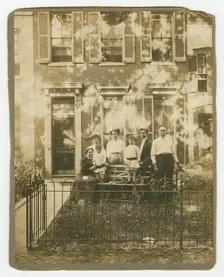 Photograph of Dr. William H. Conner and family outside their home, ca. 1910. Creator: Unknown