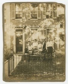 Photograph of Dr. William H. Conner and family outside their home, ca. 1910. Creator: Unknown