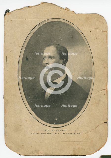 Photograph of E. G. Humphrey wearing a suit, ca. 1920. Creator: Unknown.