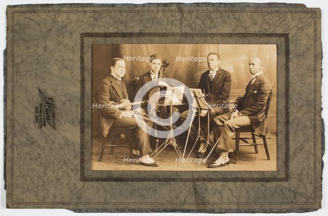 Photograph of Hall Johnson and the Negro String Quartet, ca. 1923. Creator:  S. Tarr.