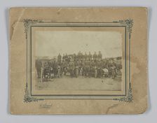 Photograph of integrated American Expeditionary Forces in France, 1917-1919. Creator: L. Biaud