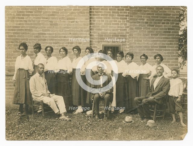 Photograph of Lucille Brown and Elder Brown among others, 1915-1953. Creator: Unknown.