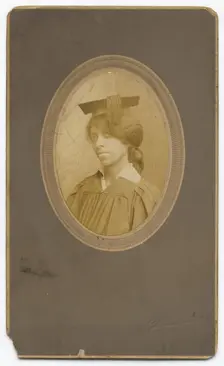 Photograph of Maggie Hickman in a cap and gown, 1912-1928. Creator: Lay Brothers Photograph