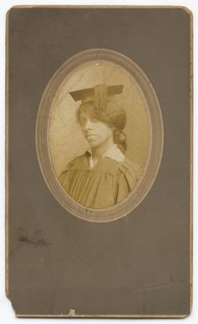 Photograph of Maggie Hickman in a cap and gown, 1912-1928. Creator: Lay Brothers Photograph