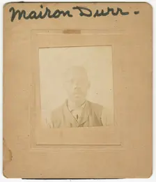 Photograph of Marion Durr wearing a shirt and vest, 1860s. Creator: Unknown
