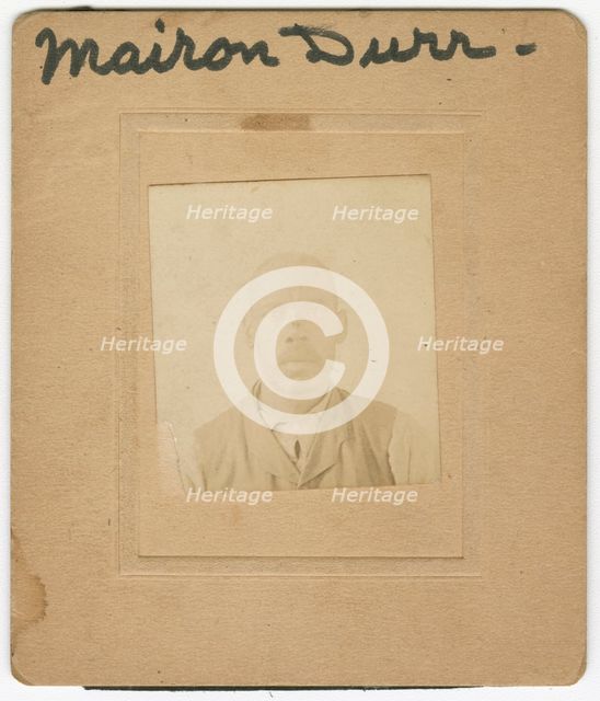 Photograph of Marion Durr wearing a shirt and vest, 1860s. Creator: Unknown.