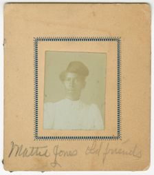 Photograph of Mattie Jones, ca. 1870. Creator: Unknown