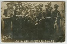 Photograph postcard of the Jenkins Orphanage Band, Charleston, South Carolina, 1914. Creator: Edward Elcha