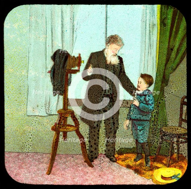 Photographer and child, c19th century. Artist: Unknown