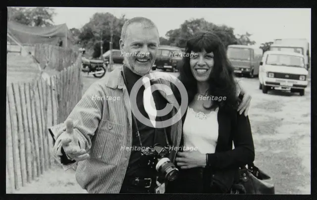 Photographer Denis Williams with Lena Antonis, Capital Radio Jazz Festival, London, July 1979. Creator: Unknown.