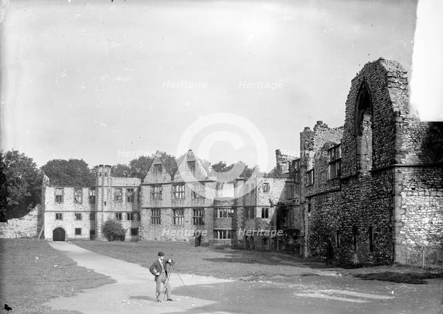 Photographer in front of the ruins of Dudley Castle, Dudley, West Midlands, c1860-c1922. Artist: Henry Taunt
