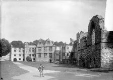 Photographer in front of the ruins of Dudley Castle, Dudley, West Midlands, c1860-c1922. Artist: Henry Taunt