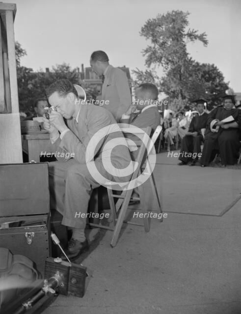 Photographers from the Negro press at Howard University commencement..., Washington, D.C, 1942. Creator: Gordon Parks.