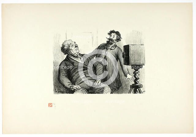 Photographes et photographiés, from Tirage Unique de Trente-Six Bois, 1862, printed 1920. Creator: Charles Maurand.