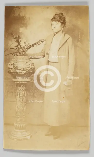 Photographic postcard of a woman, 1918-1930. Creator: The Rex Photo Studio.