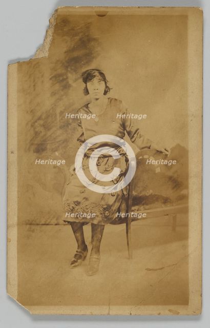 Photographic postcard of a woman, 1918-1930. Creator: Unknown.