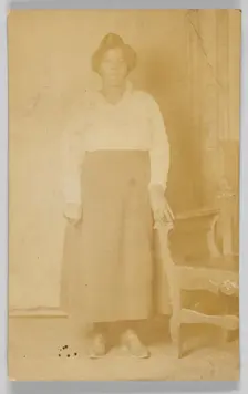 Photographic postcard of a woman, 1918-1930. Creator: Unknown