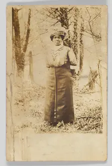 Photographic postcard of an unidentified woman, 1906-1915. Creator: Unknown