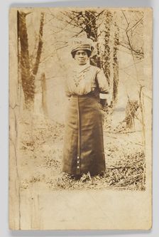 Photographic postcard of an unidentified woman, 1906-1915. Creator: Unknown