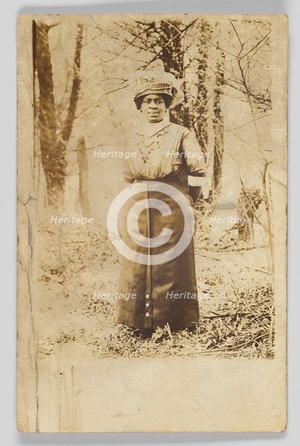 Photographic postcard of an unidentified woman, 1906-1915. Creator: Unknown.