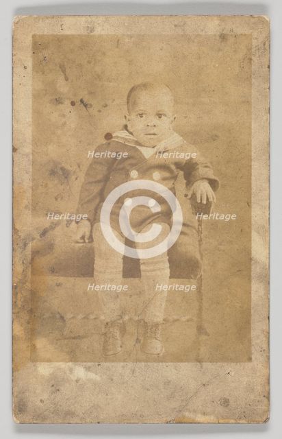 Photographic postcard of an unidentified young boy, 1926-1940s. Creator: Unknown.