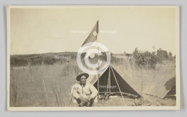 Photographic postcard of Charles Wilbur Rogan in the Philippines, 1910-1919. Creator: Unknown.