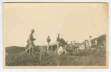 Photographic postcard of Charles Wilbur Rogan with his unit in the Philippines, 1910-1919. Creator: Unknown