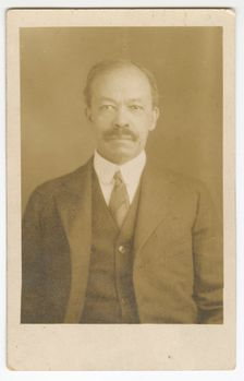 Photographic postcard of Senator Henry Hall Falkener, early 20th century. Creator: Unknown