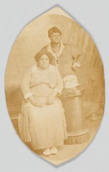 Photographic postcard of two unidentified women, 1918-1930. Creator: Unknown