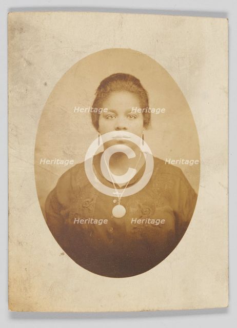 Photographic postcard of unidentified woman, 1917-1930. Creator: Unknown.