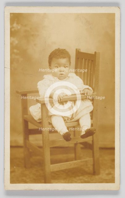 Photographic postcard of unidentified child, 1917-1930. Creator: Unknown.