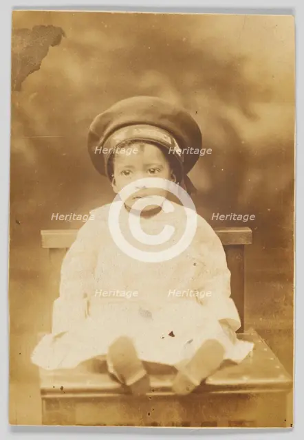 Photographic postcard with image of a small child, 1918-1930. Creator: Unknown.